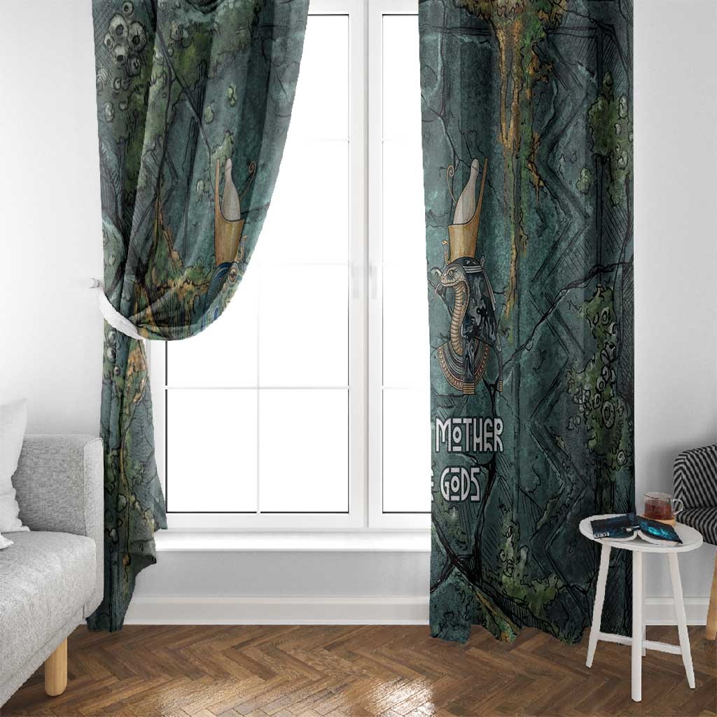 Nun and Naunet Egyptian Window Curtain Serpent Abyss Design Primordial Gods of Ancient Waters