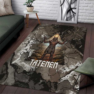 Tatenen Area Rug Rising Hand Design Egyptian God of Creation and Earth Emergence