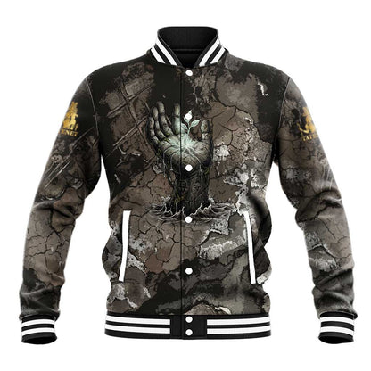 Tatenen Baseball Jacket Rising Hand Design Egyptian God of Creation and Earth Emergence