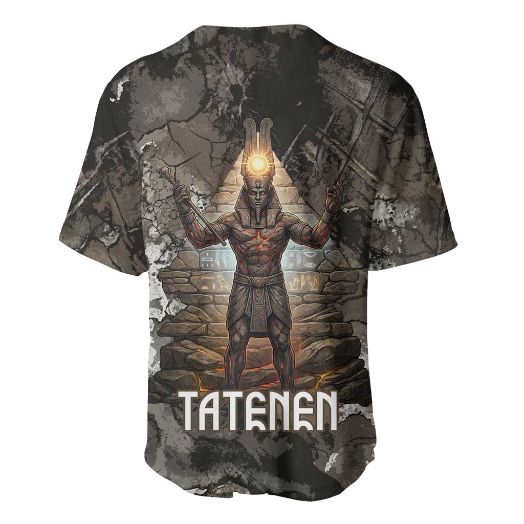 Tatenen Baseball Jersey Rising Hand Design Egyptian God of Creation and Earth Emergence