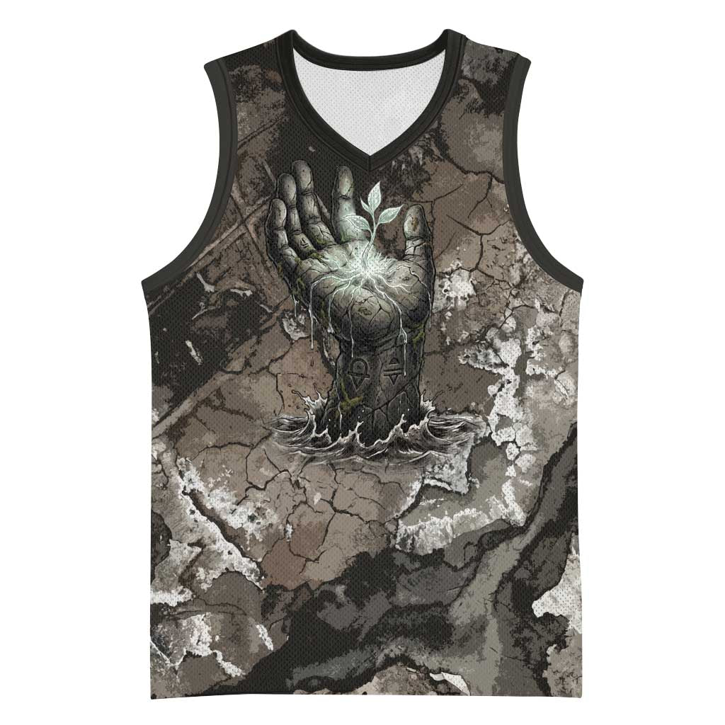 Tatenen Basketball Jersey Rising Hand Design Egyptian God of Creation and Earth Emergence