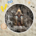 Tatenen Beach Blanket Rising Hand Design Egyptian God of Creation and Earth Emergence