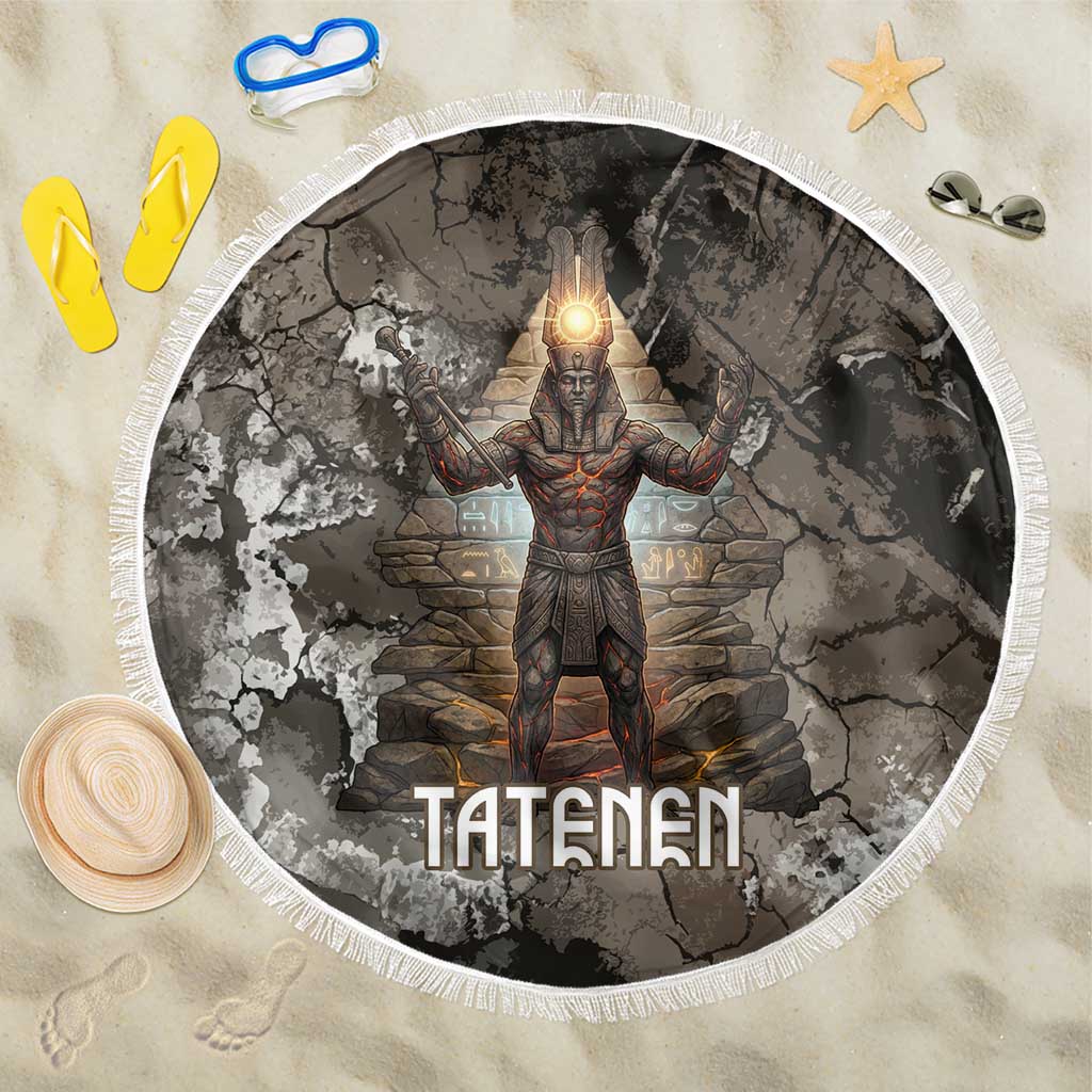 Tatenen Beach Blanket Rising Hand Design Egyptian God of Creation and Earth Emergence