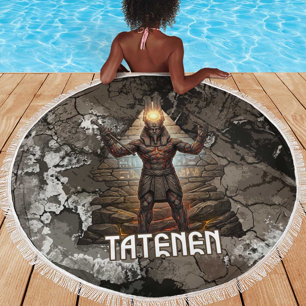 Tatenen Beach Blanket Rising Hand Design Egyptian God of Creation and Earth Emergence