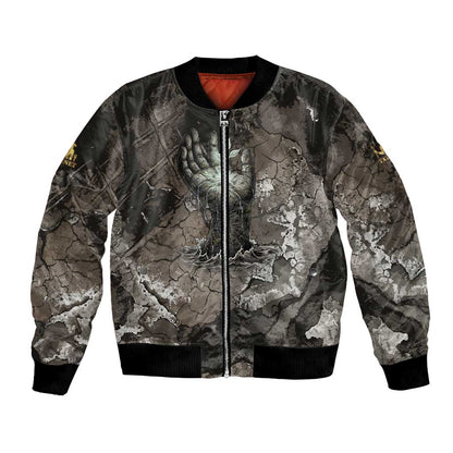 Tatenen Bomber Jacket Rising Hand Design Egyptian God of Creation and Earth Emergence