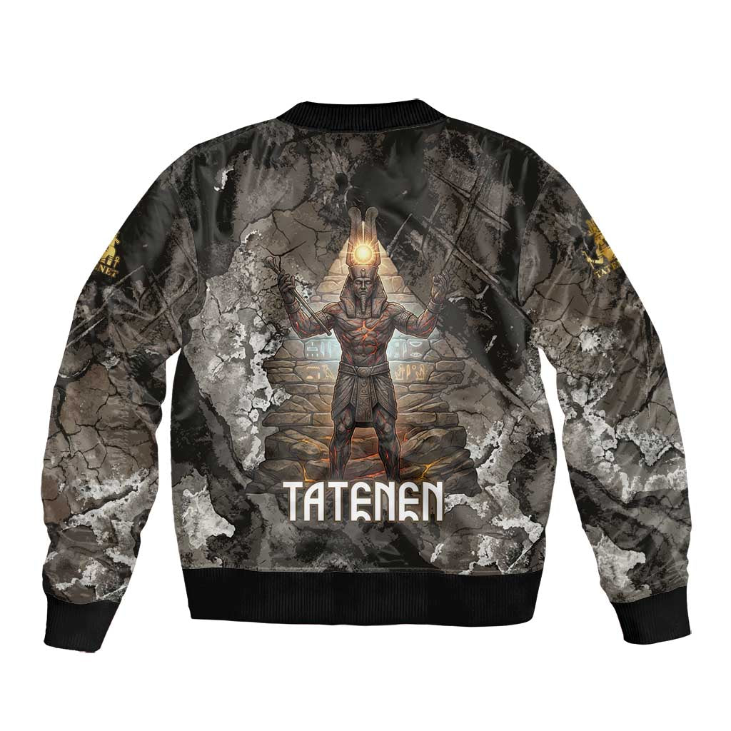 Tatenen Bomber Jacket Rising Hand Design Egyptian God of Creation and Earth Emergence
