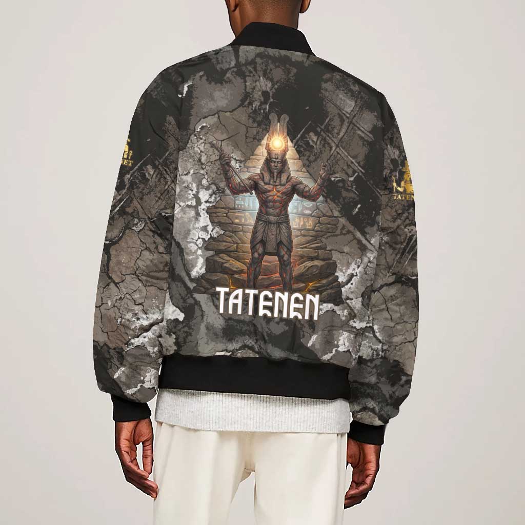 Tatenen Bomber Jacket Rising Hand Design Egyptian God of Creation and Earth Emergence