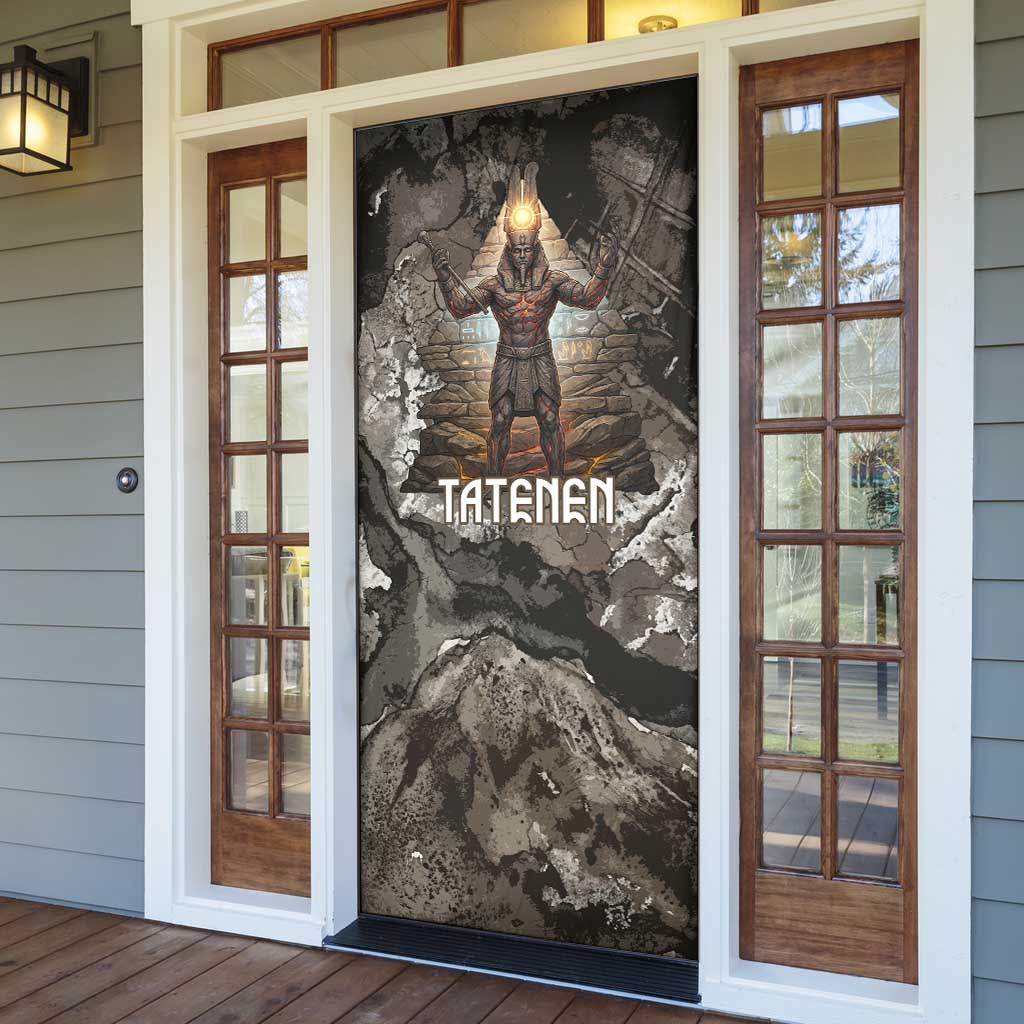 Tatenen Door Cover Rising Hand Design Egyptian God of Creation and Earth Emergence