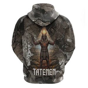 Tatenen Hoodie Rising Hand Design Egyptian God of Creation and Earth Emergence