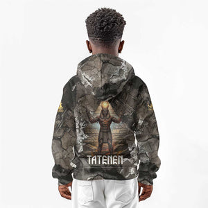 Tatenen Kid Hoodie Rising Hand Design Egyptian God of Creation and Earth Emergence