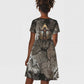 Tatenen Kid Short Sleeve Dress Rising Hand Design Egyptian God of Creation and Earth Emergence