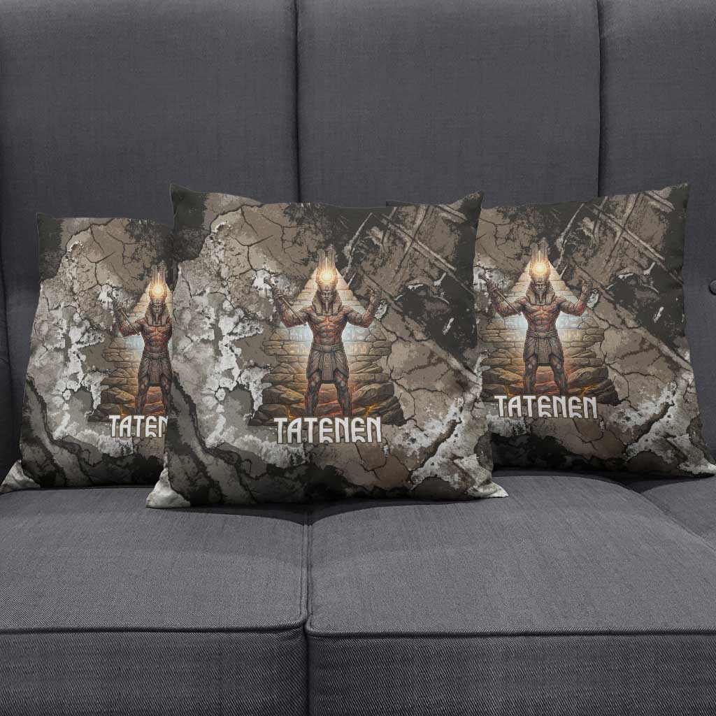 Tatenen Pillow Cover Rising Hand Design Egyptian God of Creation and Earth Emergence
