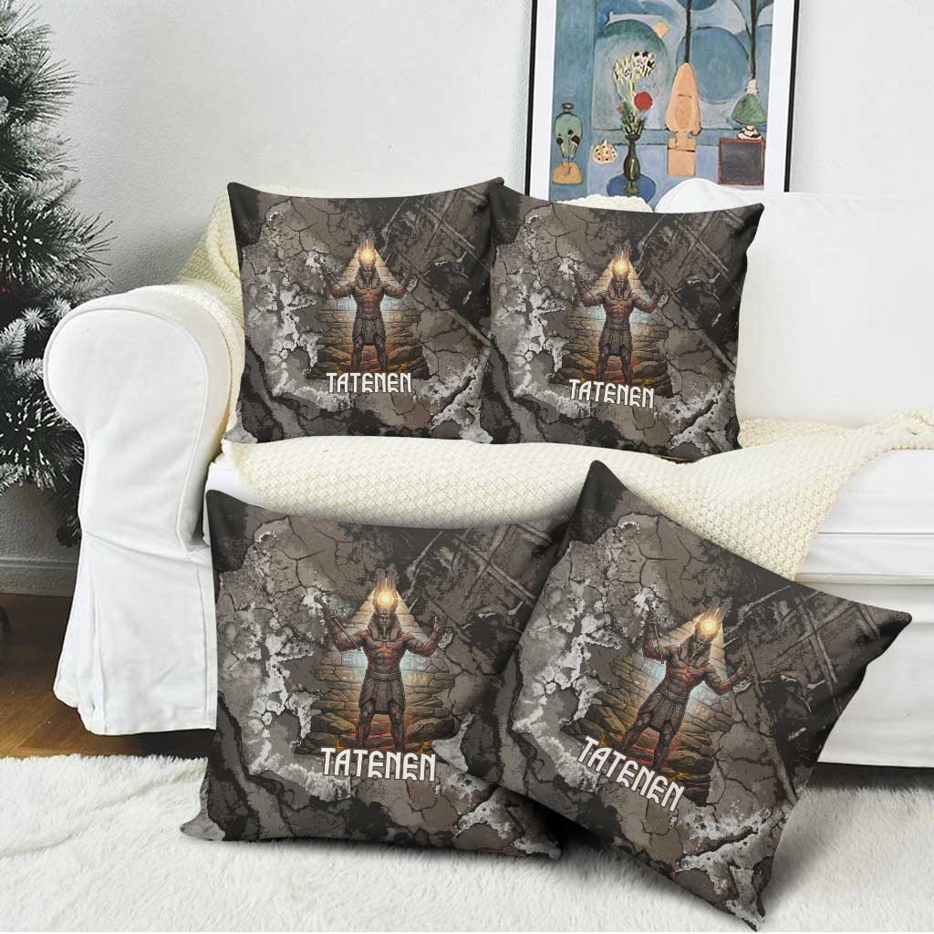 Tatenen Pillow Cover Rising Hand Design Egyptian God of Creation and Earth Emergence