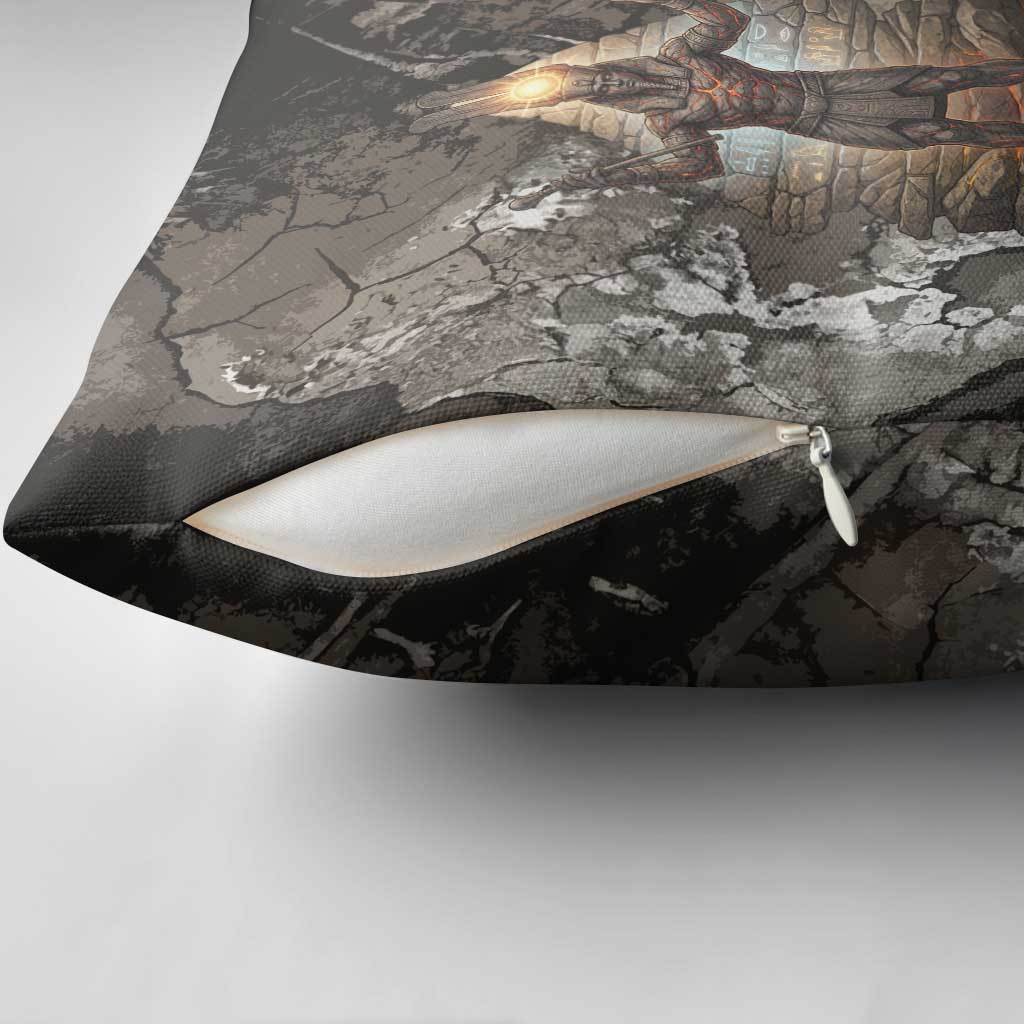 Tatenen Pillow Cover Rising Hand Design Egyptian God of Creation and Earth Emergence