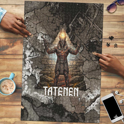 Tatenen Puzzle Rising Hand Design Egyptian God of Creation and Earth Emergence