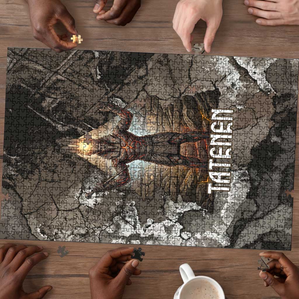 Tatenen Puzzle Rising Hand Design Egyptian God of Creation and Earth Emergence
