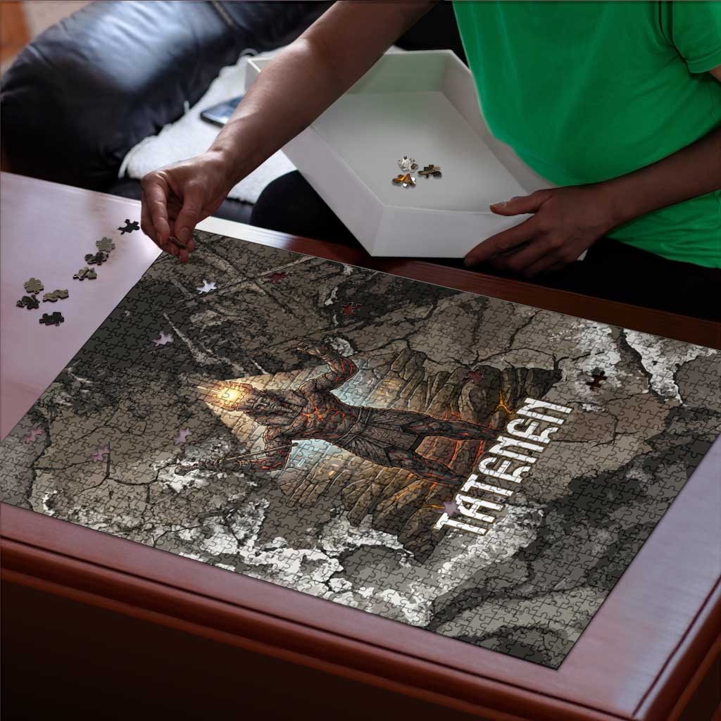 Tatenen Puzzle Rising Hand Design Egyptian God of Creation and Earth Emergence