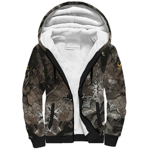Tatenen Sherpa Hoodie Rising Hand Design Egyptian God of Creation and Earth Emergence