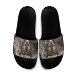 Tatenen Slide Sandals Rising Hand Design Egyptian God of Creation and Earth Emergence