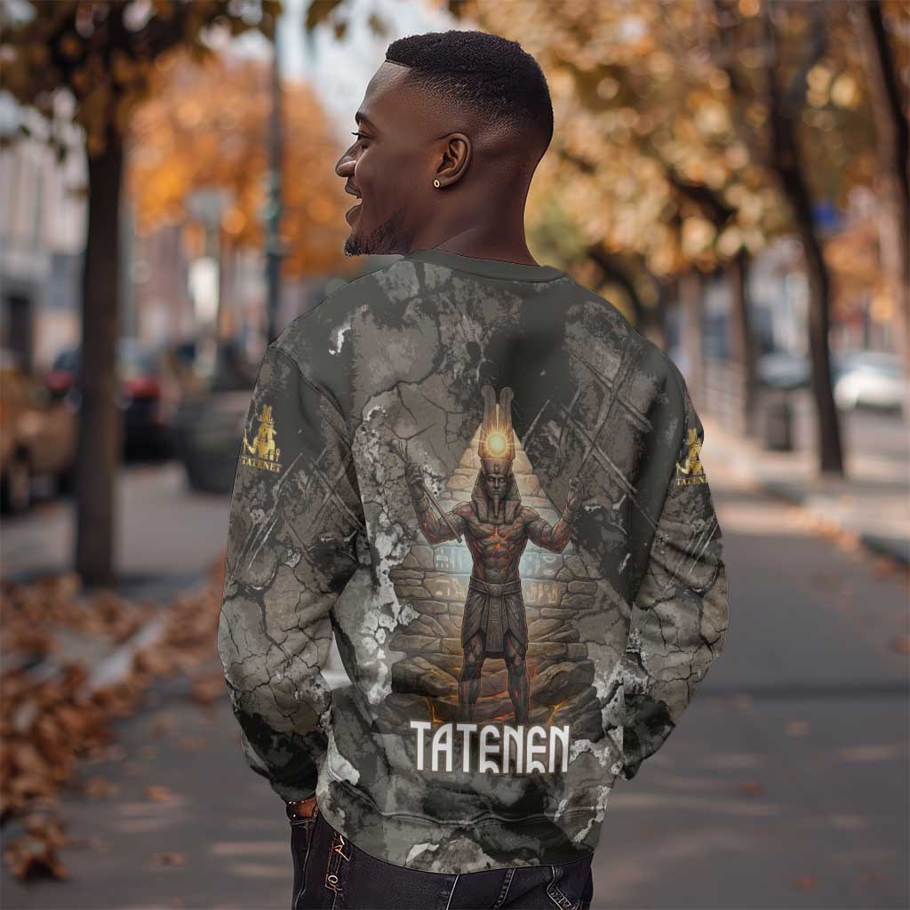 Tatenen Sweatshirt Rising Hand Design Egyptian God of Creation and Earth Emergence
