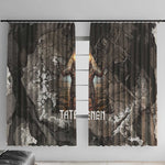 Tatenen Window Curtain Rising Hand Design Egyptian God of Creation and Earth Emergence