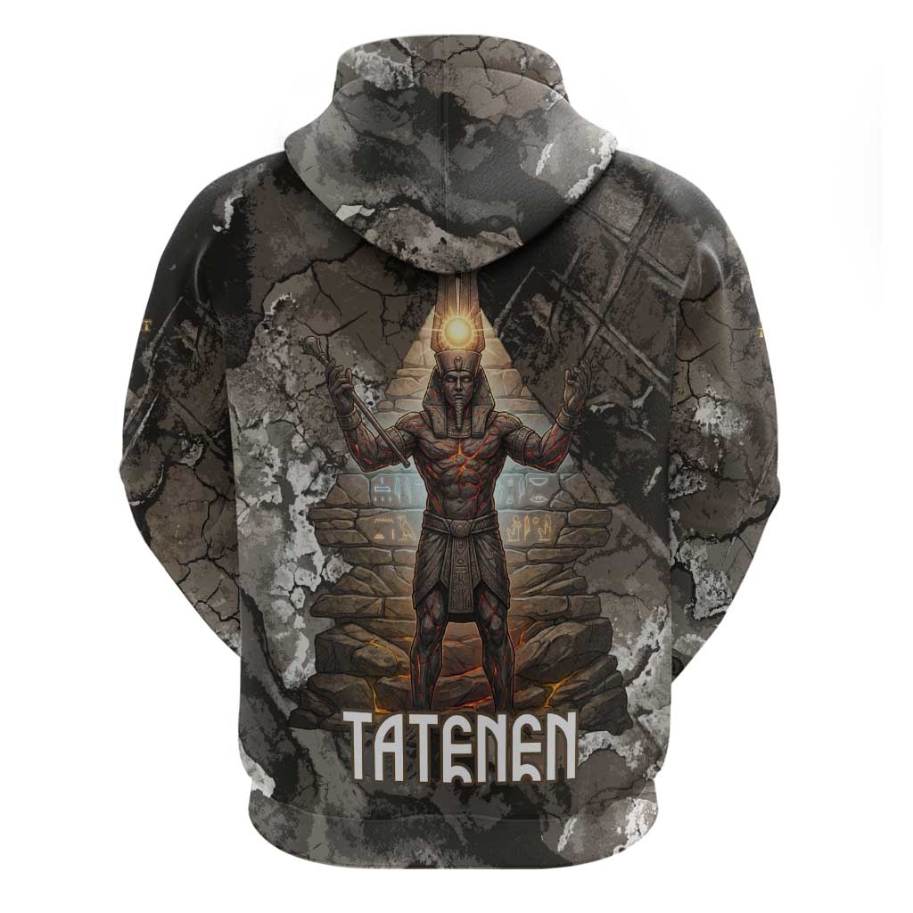 Tatenen Zip Hoodie Rising Hand Design Egyptian God of Creation and Earth Emergence