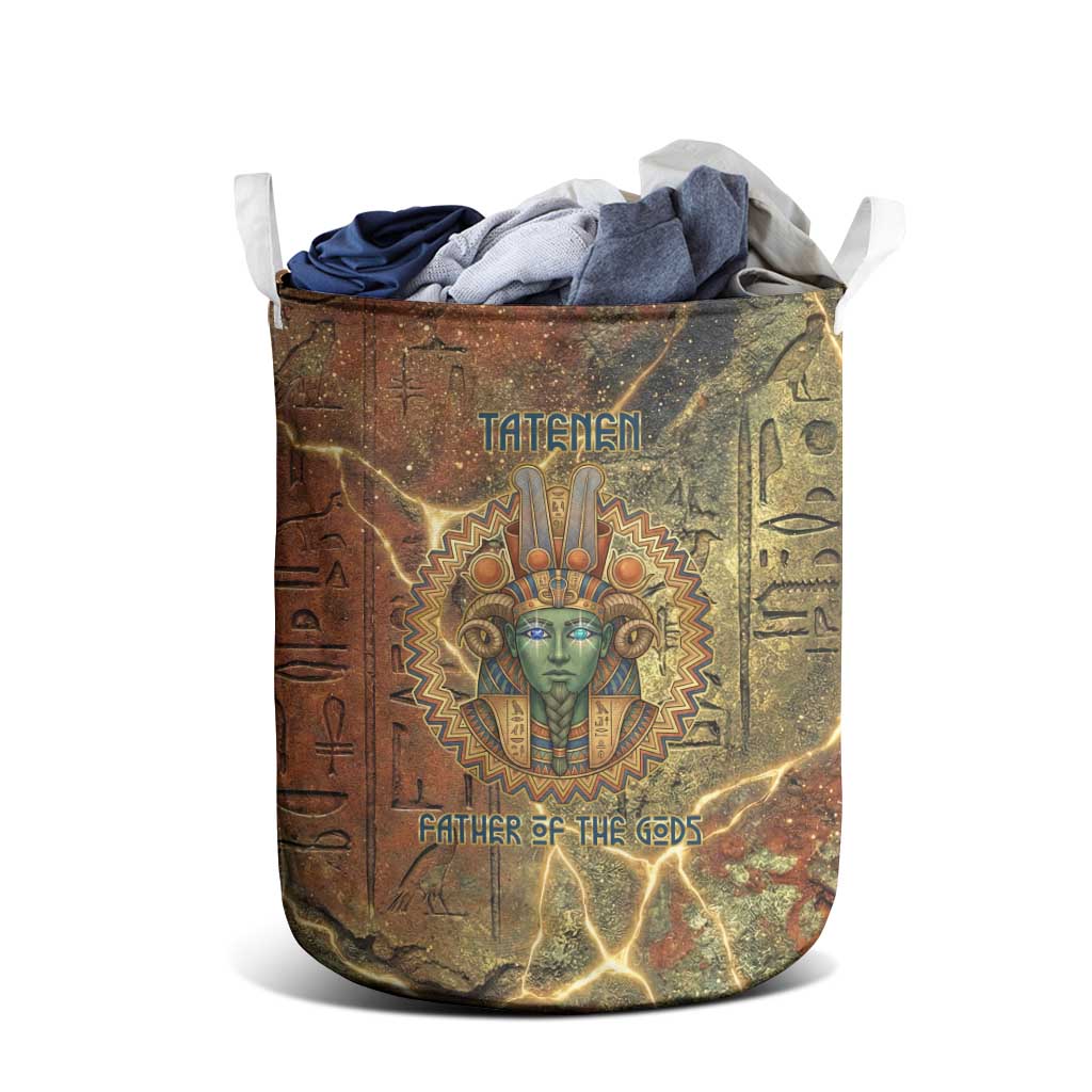 Tatenen Ancient Egyptian Laundry Basket Father of the Gods Design with Minerals