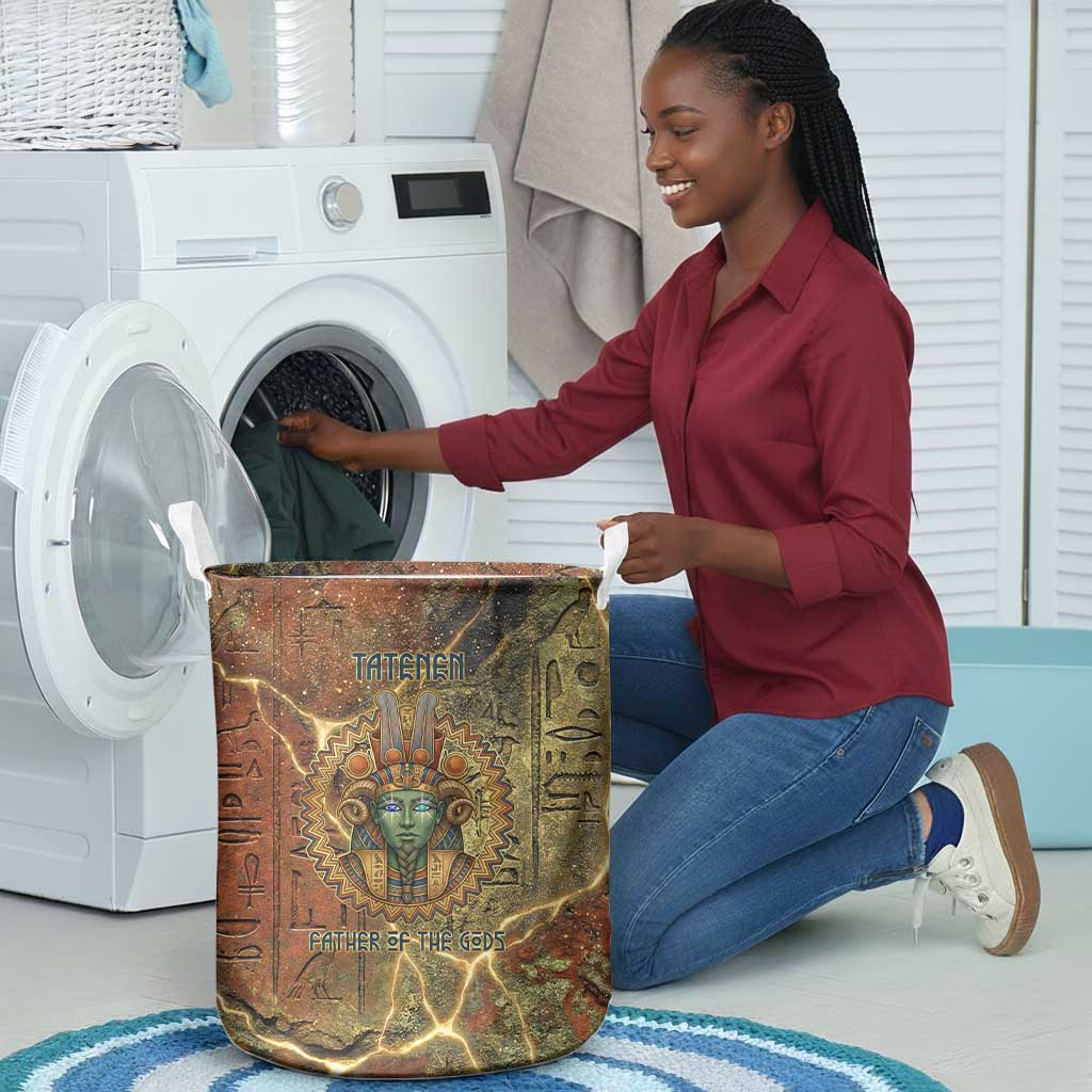 Tatenen Ancient Egyptian Laundry Basket Father of the Gods Design with Minerals