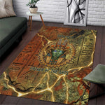 Tatenen Ancient Egyptian Area Rug Father of the Gods Design with Minerals