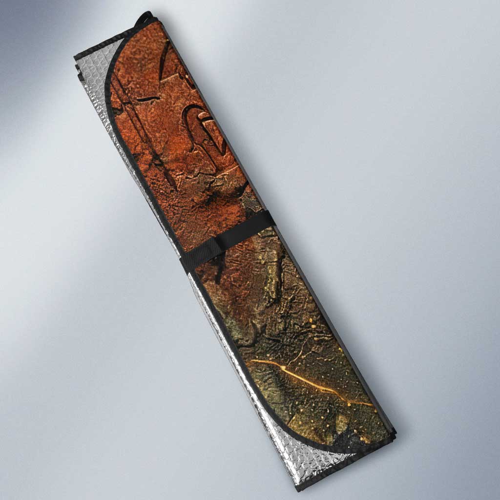 Tatenen Ancient Egyptian Auto Sun Shade Father of the Gods Design with Minerals