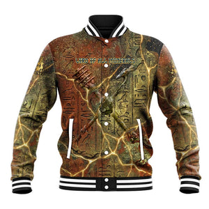 Tatenen Ancient Egyptian Baseball Jacket Father of the Gods Design with Minerals