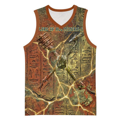 Tatenen Ancient Egyptian Basketball Jersey Father of the Gods Design with Minerals
