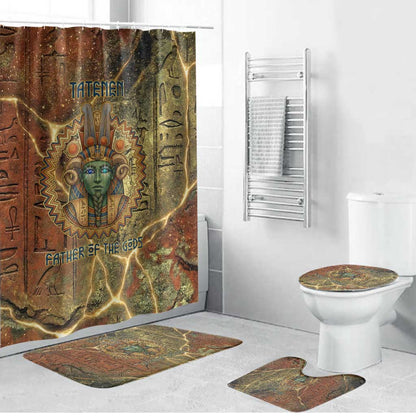 Tatenen Ancient Egyptian Bathroom Set Father of the Gods Design with Minerals