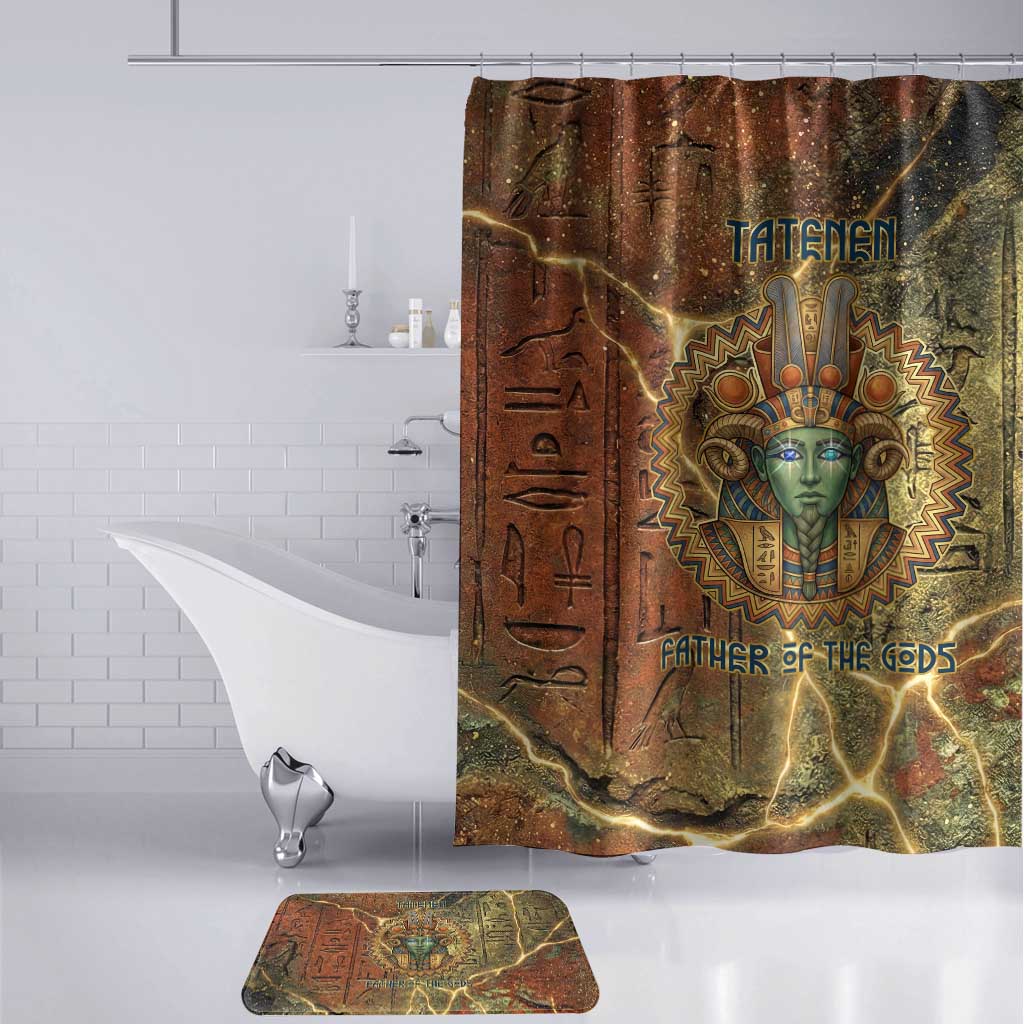 Tatenen Ancient Egyptian Bathroom Set Father of the Gods Design with Minerals