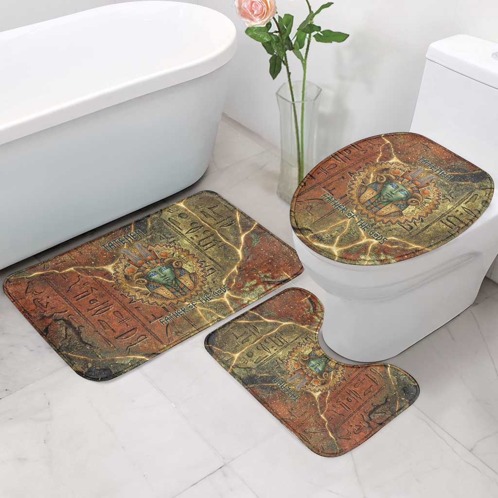 Tatenen Ancient Egyptian Bathroom Set Father of the Gods Design with Minerals