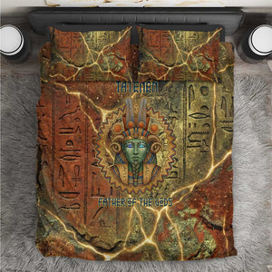 Tatenen Ancient Egyptian Bedding Set Father of the Gods Design with Minerals