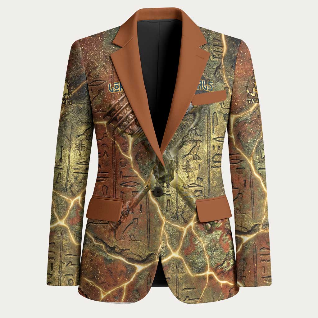 Tatenen Ancient Egyptian Blazer Father of the Gods Design with Minerals