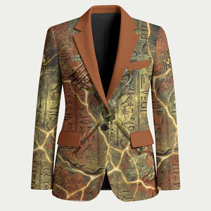 Tatenen Ancient Egyptian Blazer Father of the Gods Design with Minerals