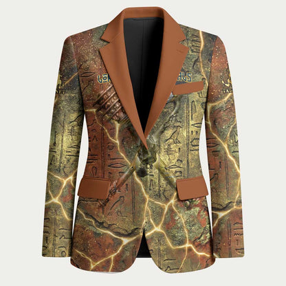 Tatenen Ancient Egyptian Blazer Father of the Gods Design with Minerals