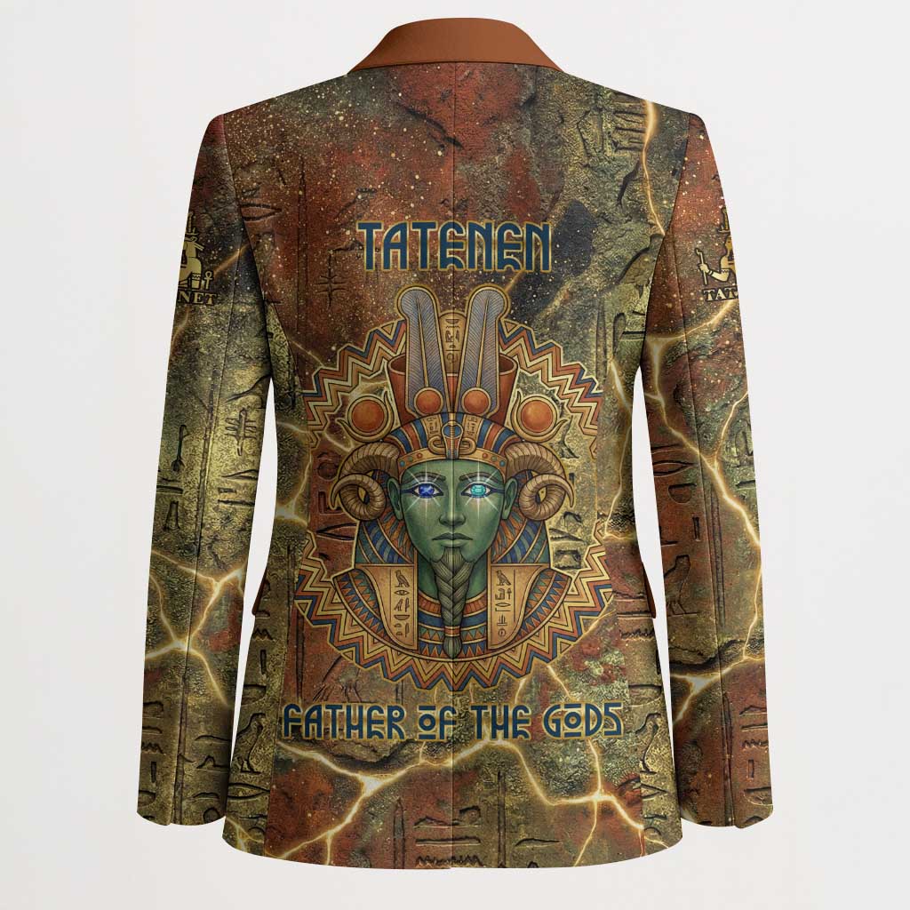 Tatenen Ancient Egyptian Blazer Father of the Gods Design with Minerals