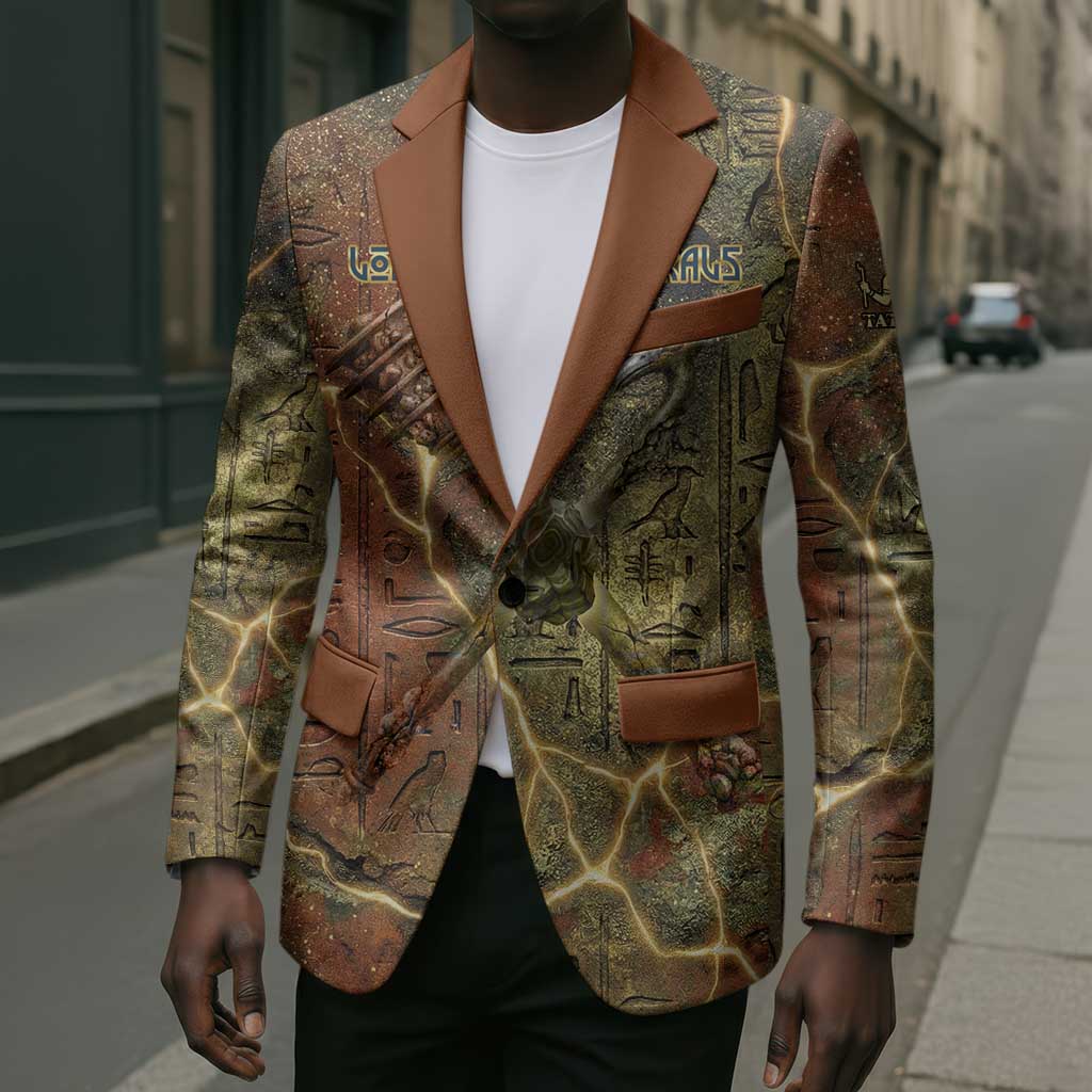 Tatenen Ancient Egyptian Blazer Father of the Gods Design with Minerals