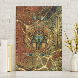 Tatenen Ancient Egyptian Canvas Wall Art Father of the Gods Design with Minerals