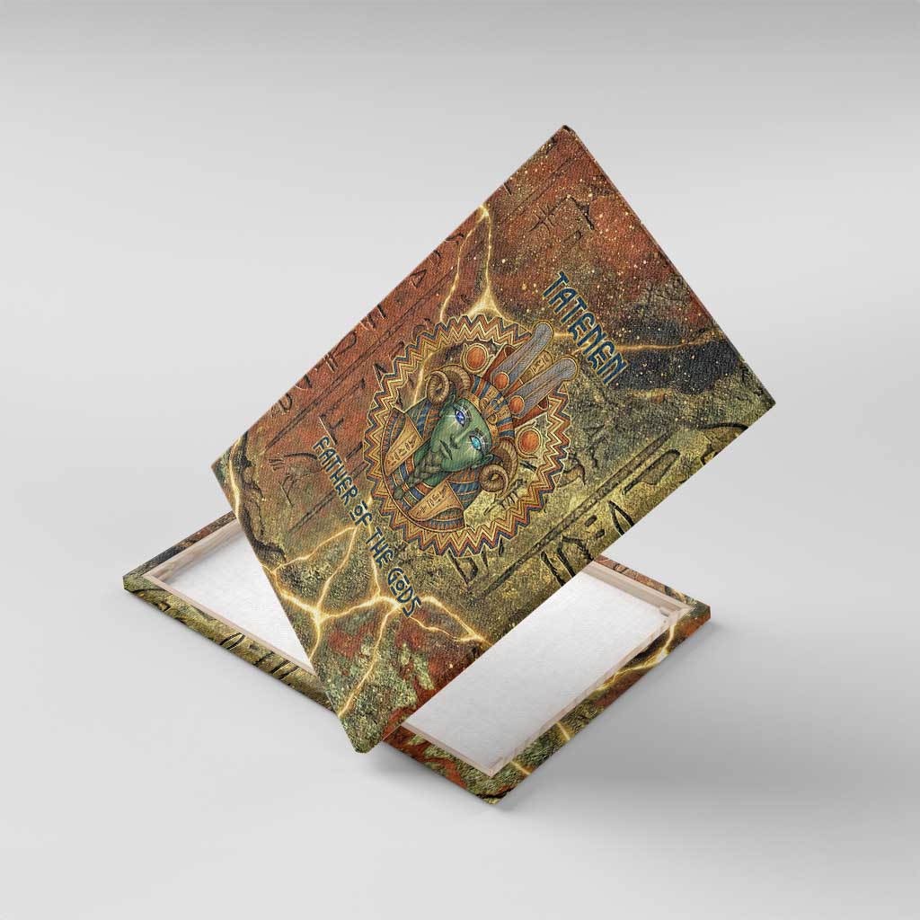 Tatenen Ancient Egyptian Canvas Wall Art Father of the Gods Design with Minerals