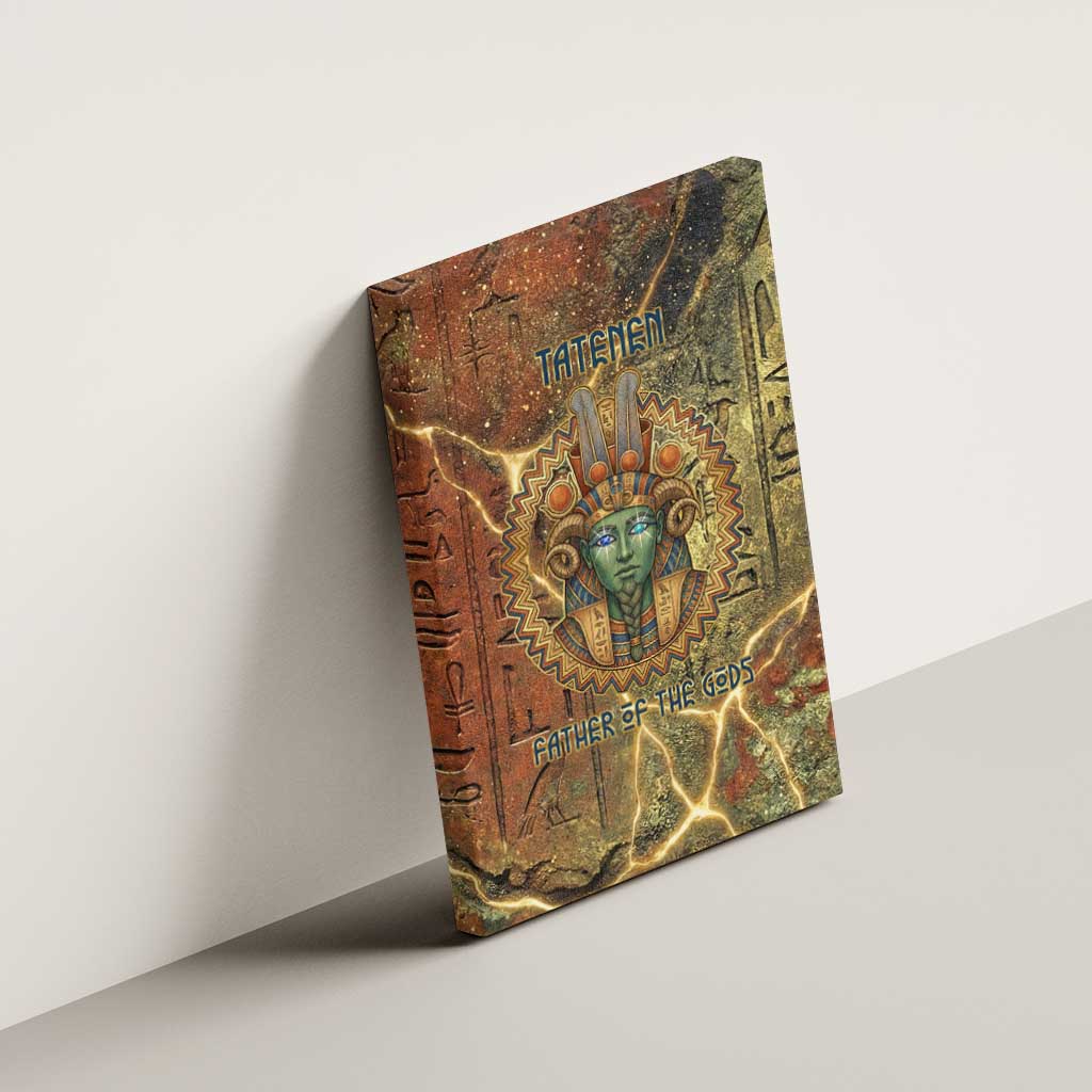 Tatenen Ancient Egyptian Canvas Wall Art Father of the Gods Design with Minerals