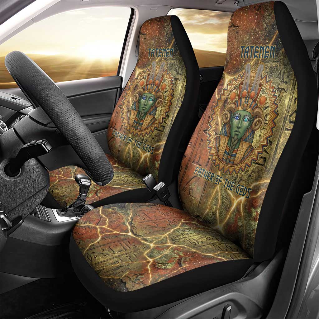 Tatenen Ancient Egyptian Car Seat Cover Father of the Gods Design with Minerals