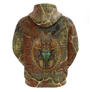 Tatenen Ancient Egyptian Hoodie Father of the Gods Design with Minerals