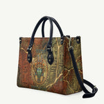 Tatenen Ancient Egyptian Leather Bag Father of the Gods Design with Minerals