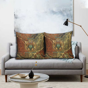 Tatenen Ancient Egyptian Pillow Cover Father of the Gods Design with Minerals