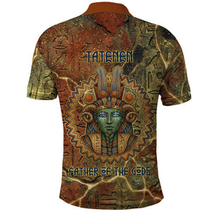 Tatenen Ancient Egyptian Polo Shirt Father of the Gods Design with Minerals