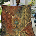 Tatenen Ancient Egyptian Quilt Father of the Gods Design with Minerals